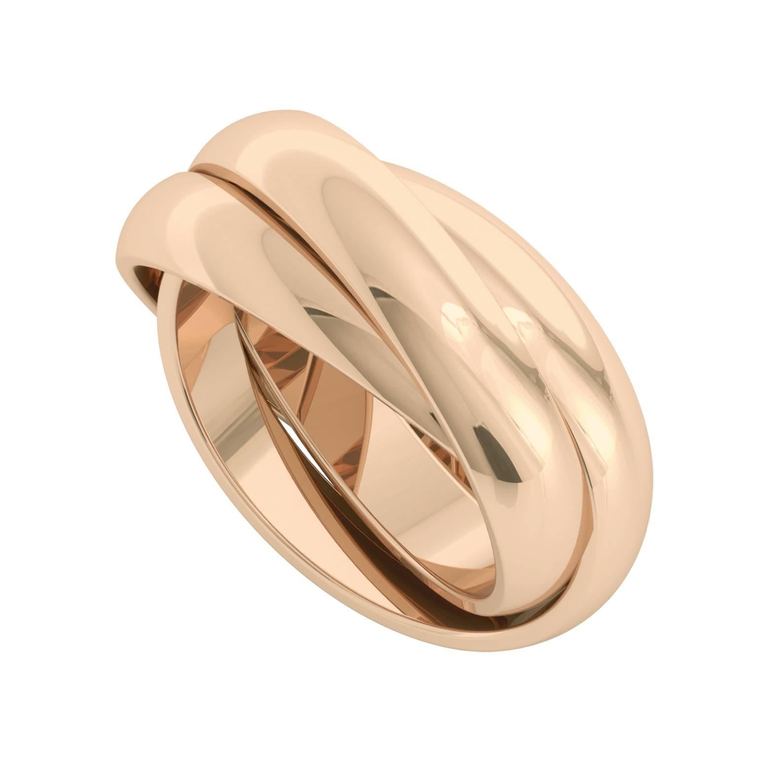 The 'Juno' is one of our best-selling russian wedding rings and its appearance in rose gold only enhances the romance of this symbolic ring. Representing strength, unity and a bond that cannot be broken, the Juno russian wedding ring makes a