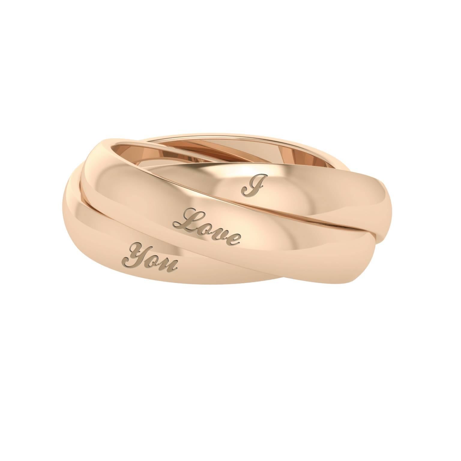 StyleRocks Juno  Rose Gold Russian Wedding Ring In New Condition For Sale In Sydney, AU