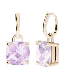 StyleRocks Pink Amethyst Rose Gold Drop Earrings 5