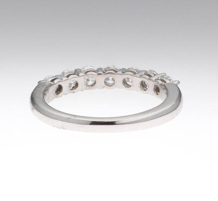 Women's Estate Tiffany & Co. Platinum 0.83 Carat Diamond Anniversary Band Ring