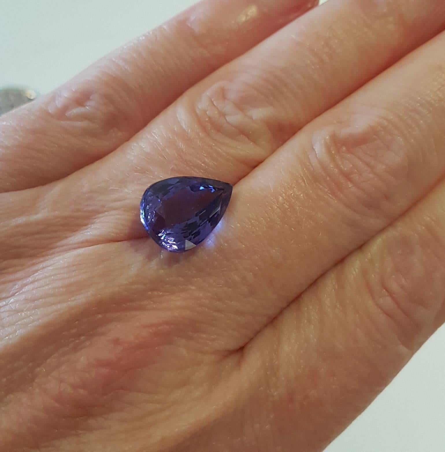 7.29 Carat GIA Certified Tanzanite In New Condition In Inverness, GB