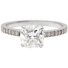 1.82 Carat Tiffany  Novo Platinum Diamond Engagement Solitaire Ring