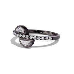 Cushla Whiting Half Moon Diamond Gold Ring