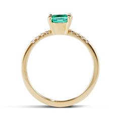 Cushla Whiting 0.89 Carat Muzo Emerald, Diamond & 18 Karat Gold Engagement Ring