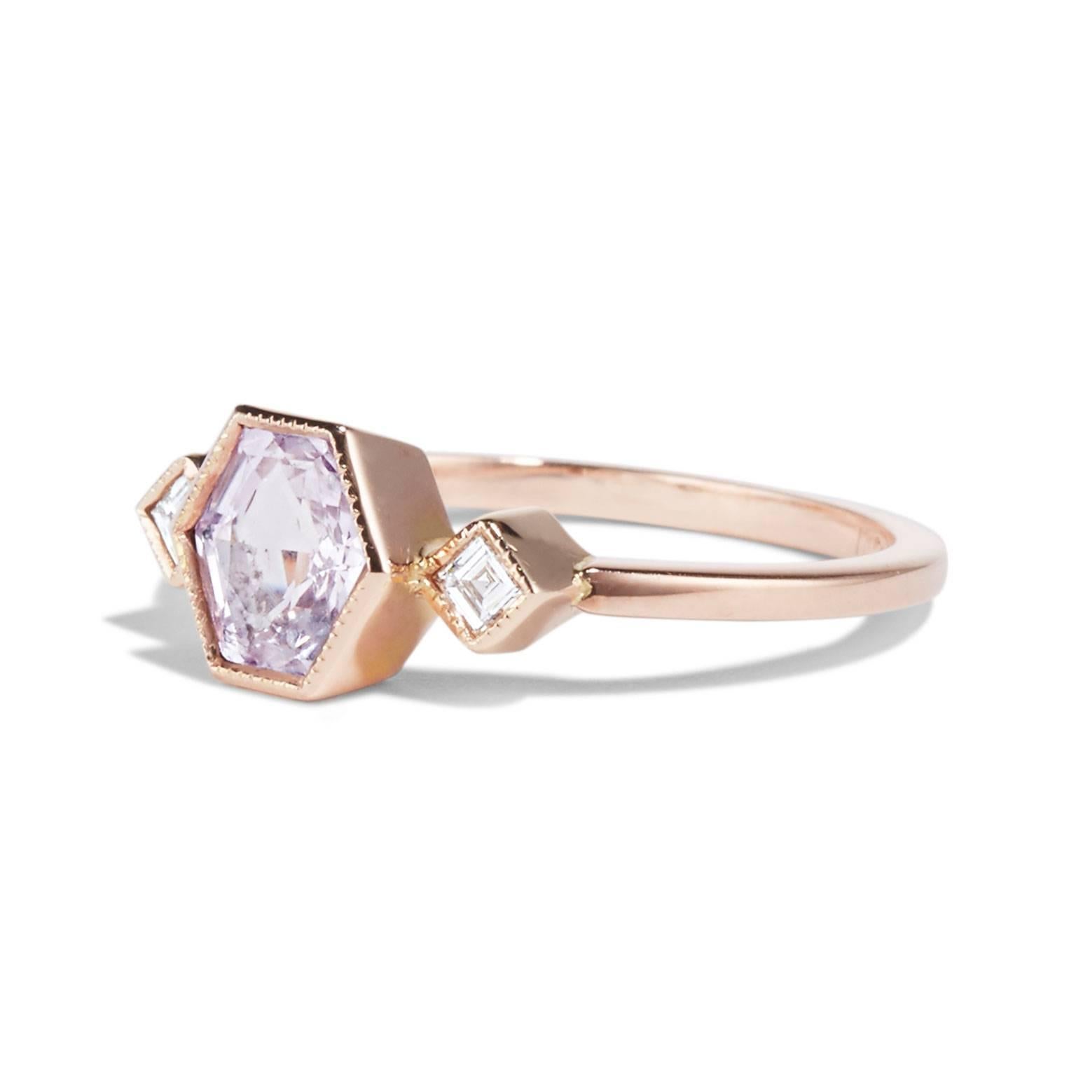 lavender sapphire engagement ring