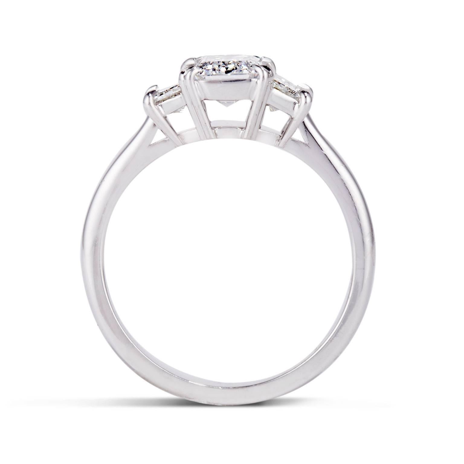 Modern Cushla Whiting GIA Certified 'Sofia' 1.10 Carat Diamond Art Deco Engagement Ring For Sale