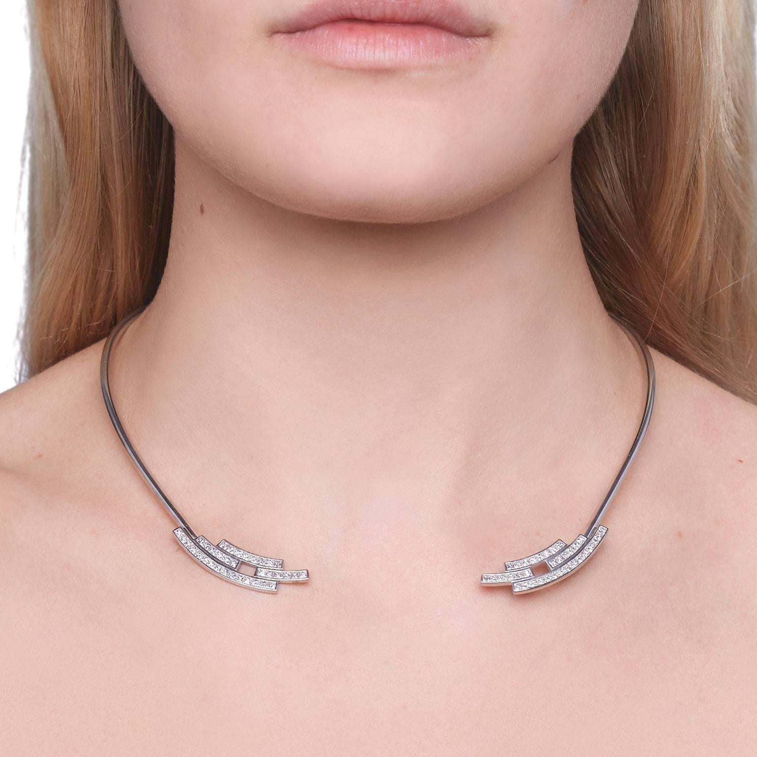 Cushla Whiting Modern 3.29 Carat Diamond 'Interstellar' Neck Cuff In New Condition For Sale In Melbourne, AU