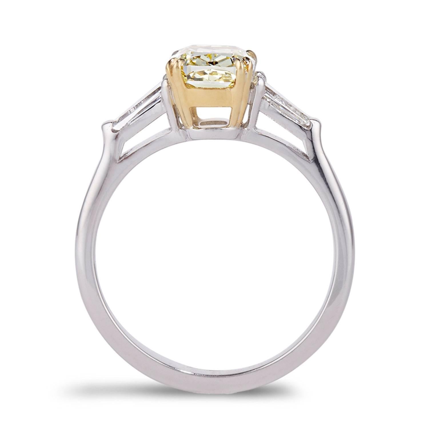 Modern Cushla Whiting 1.59 Carat FIY  Cushion Cut Diamond 'Barbara' Engagement Ring For Sale