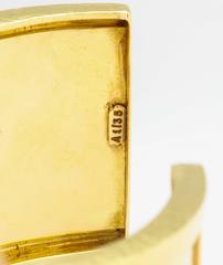 David Webb Carved Emerald Diamond Gold Bangle Bracelet