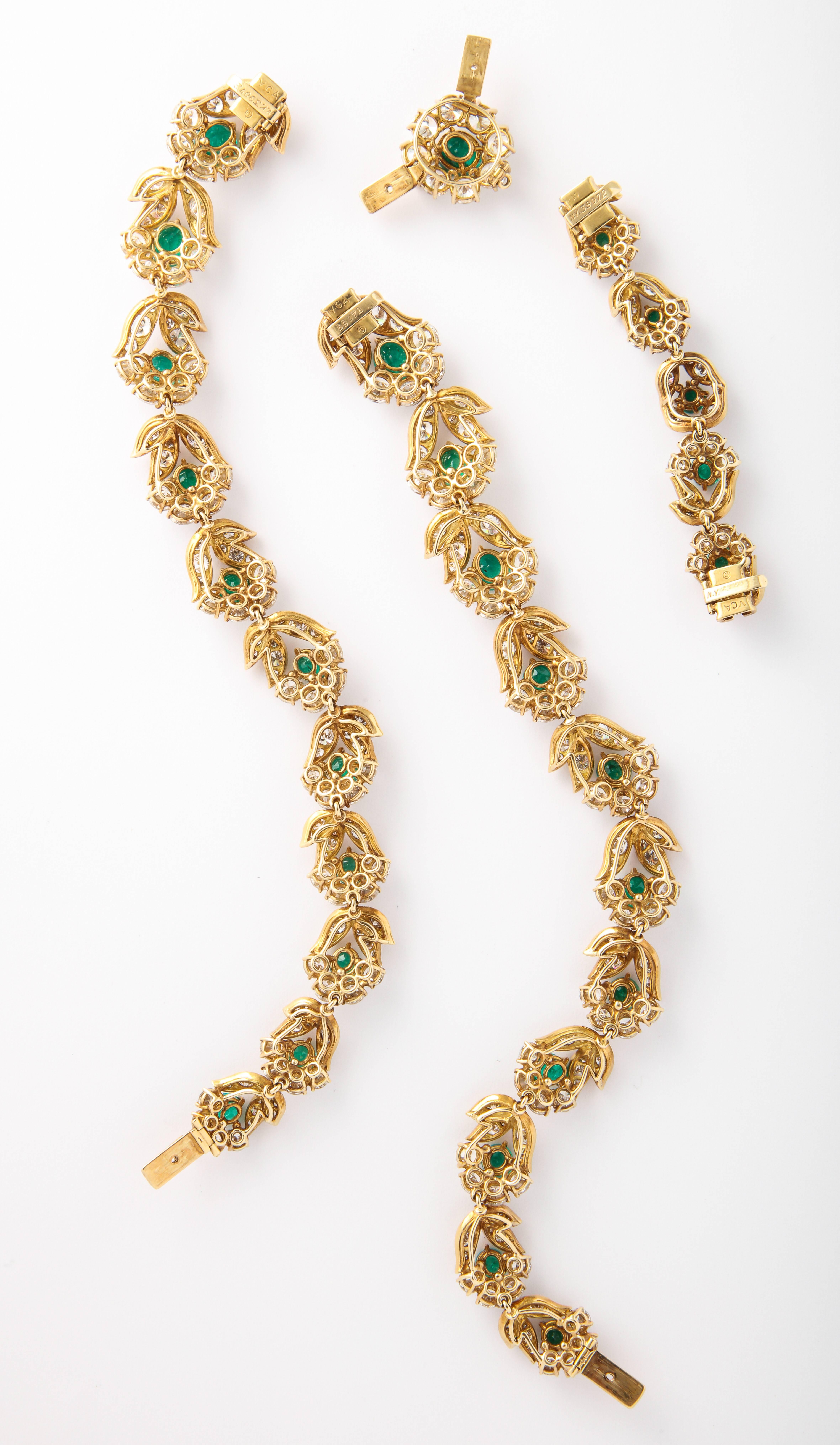 Van Cleef & Arpels Diamond Emerald Necklace Converts to Bracelets 1