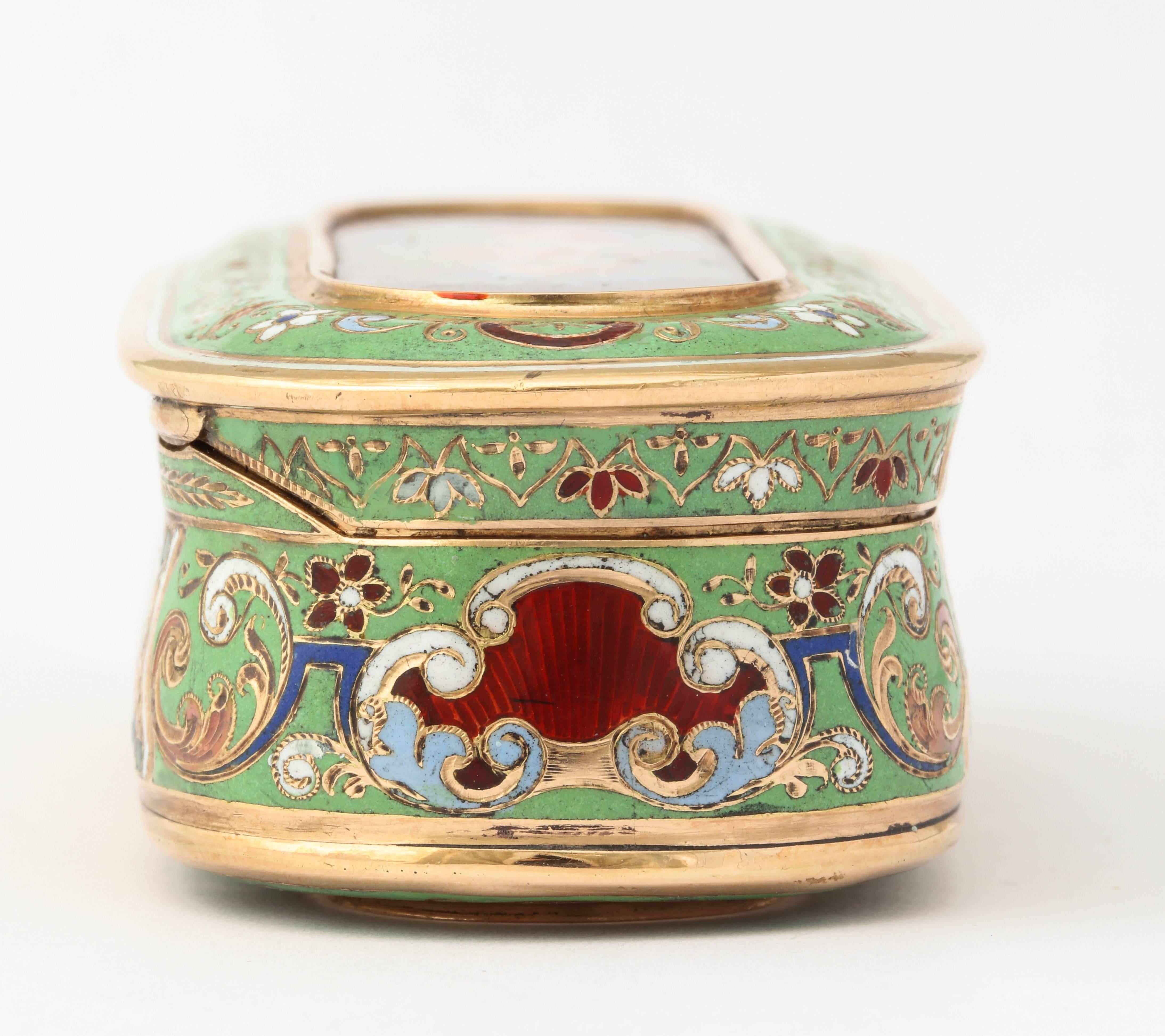 Antique Swiss Enamel Snuff Box Made for Turkish and Chinese Market

Made in Switzerland circa 1850