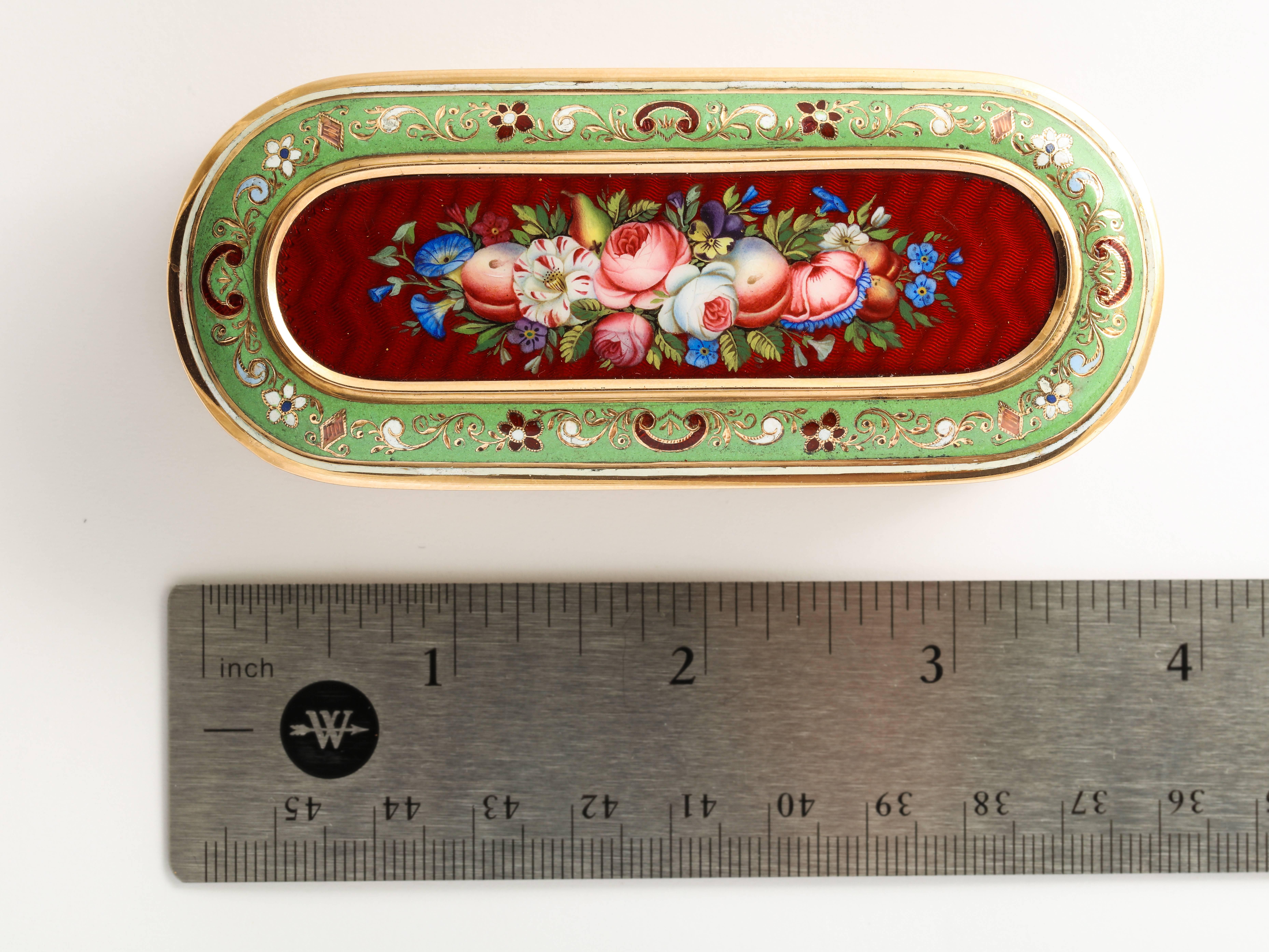 Antique Swiss Enamel Snuff Box 1