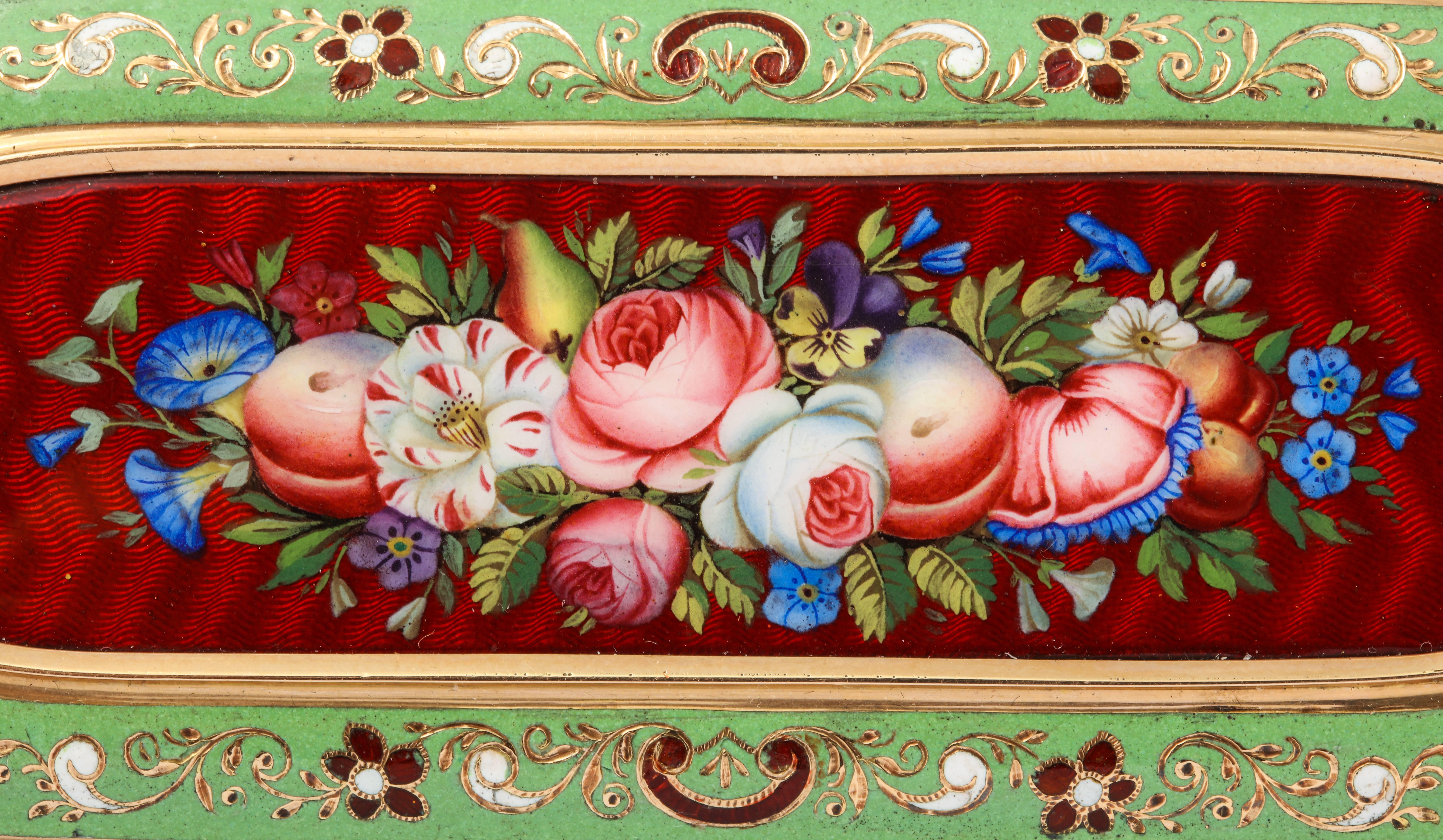 Antique Swiss Enamel Snuff Box 2