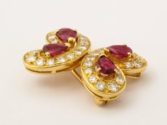 Van Cleef & Arpels Ruby Diamond Butterfly Pin