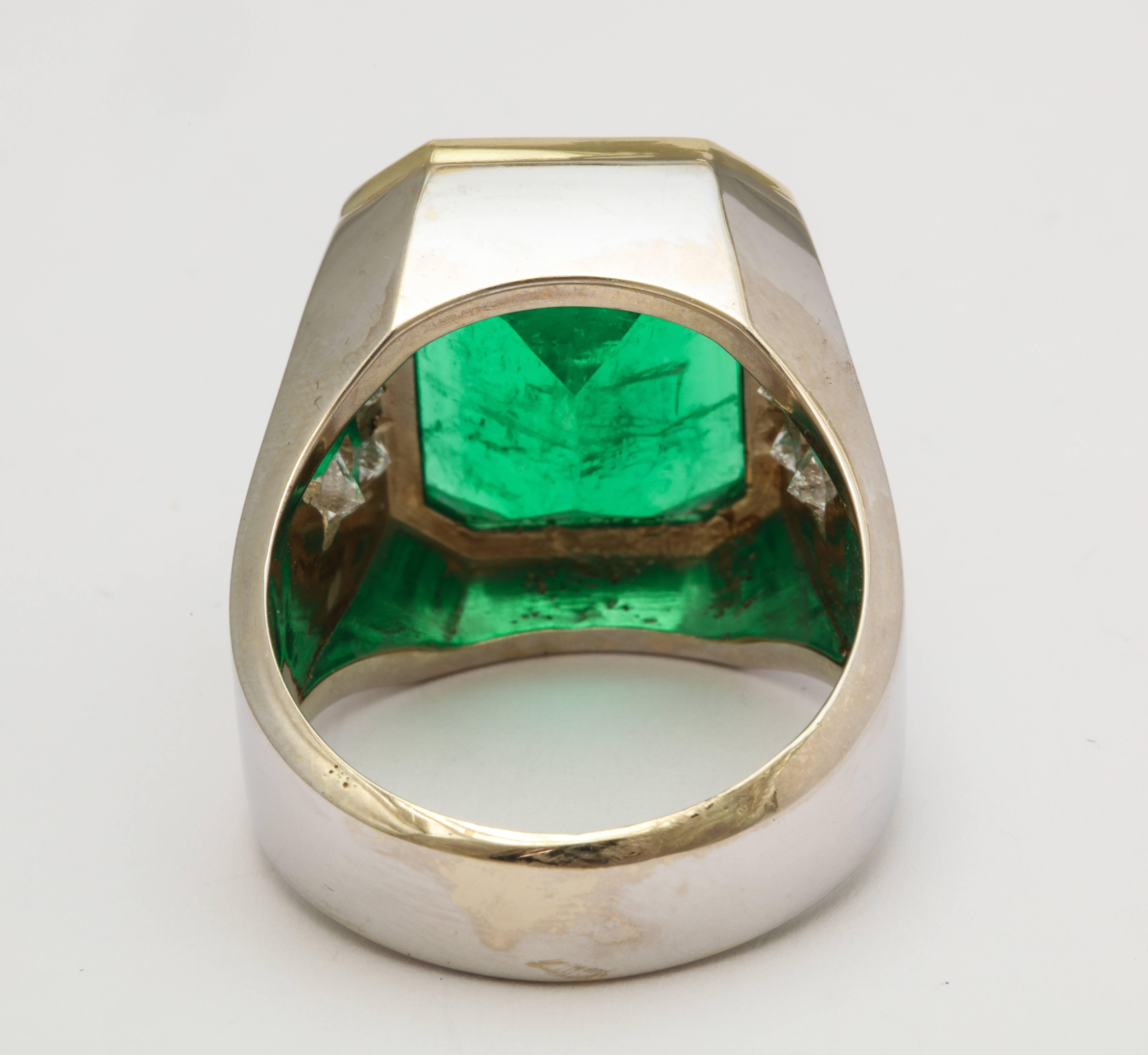 men's colombian emerald rings