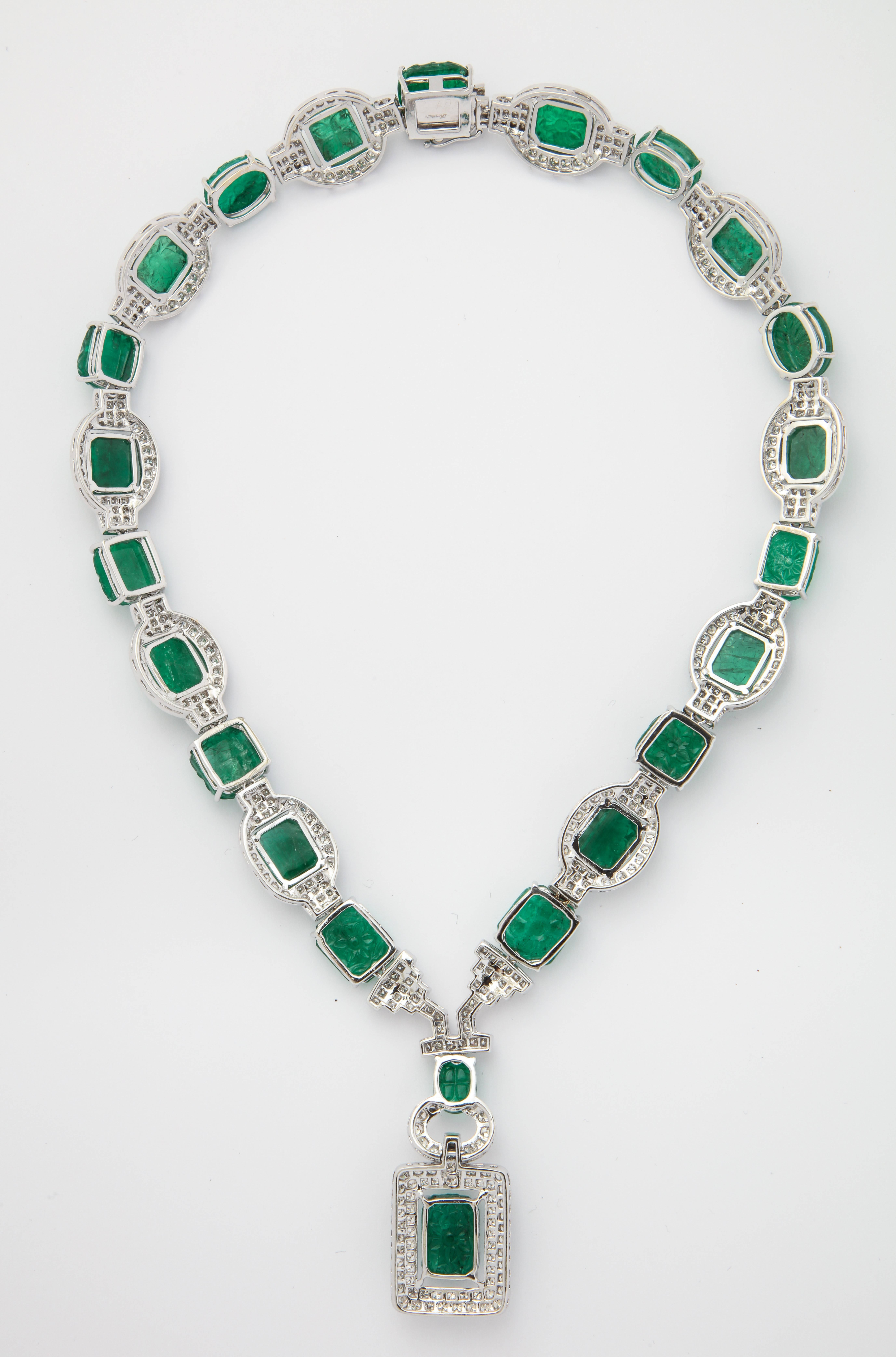 carved emerald pendant