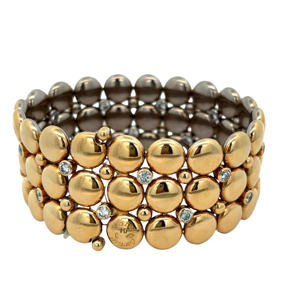 da uomo o donna Cartier Bracciale reversibile bicolore in oro e diamanti in vendita