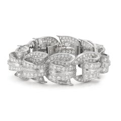 Incredible Geometric Art Deco Diamond Bracelet