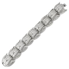 Unglaubliches geometrisches Art Deco Diamantarmband