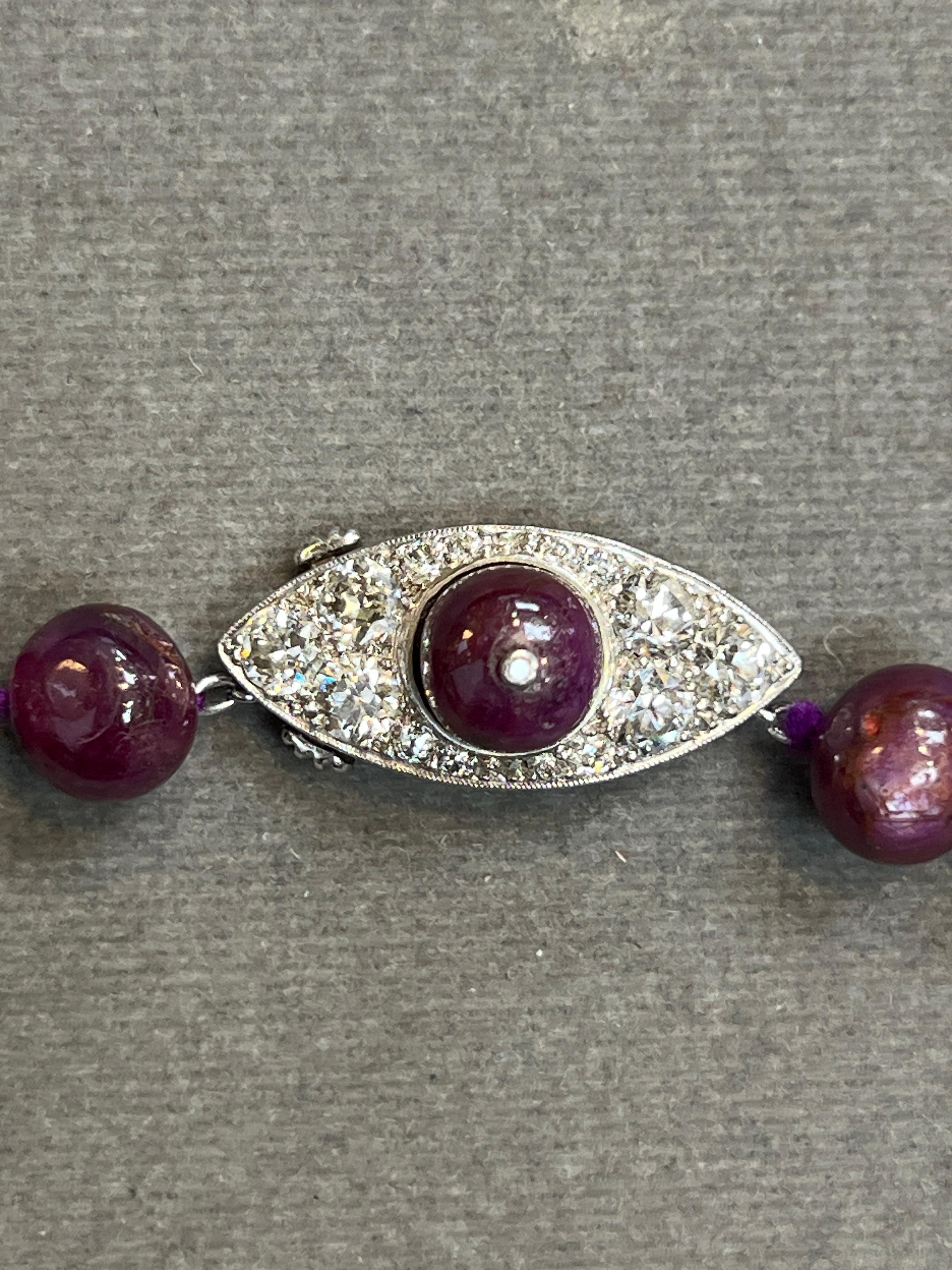 Ruby Bead Necklace For Sale 3
