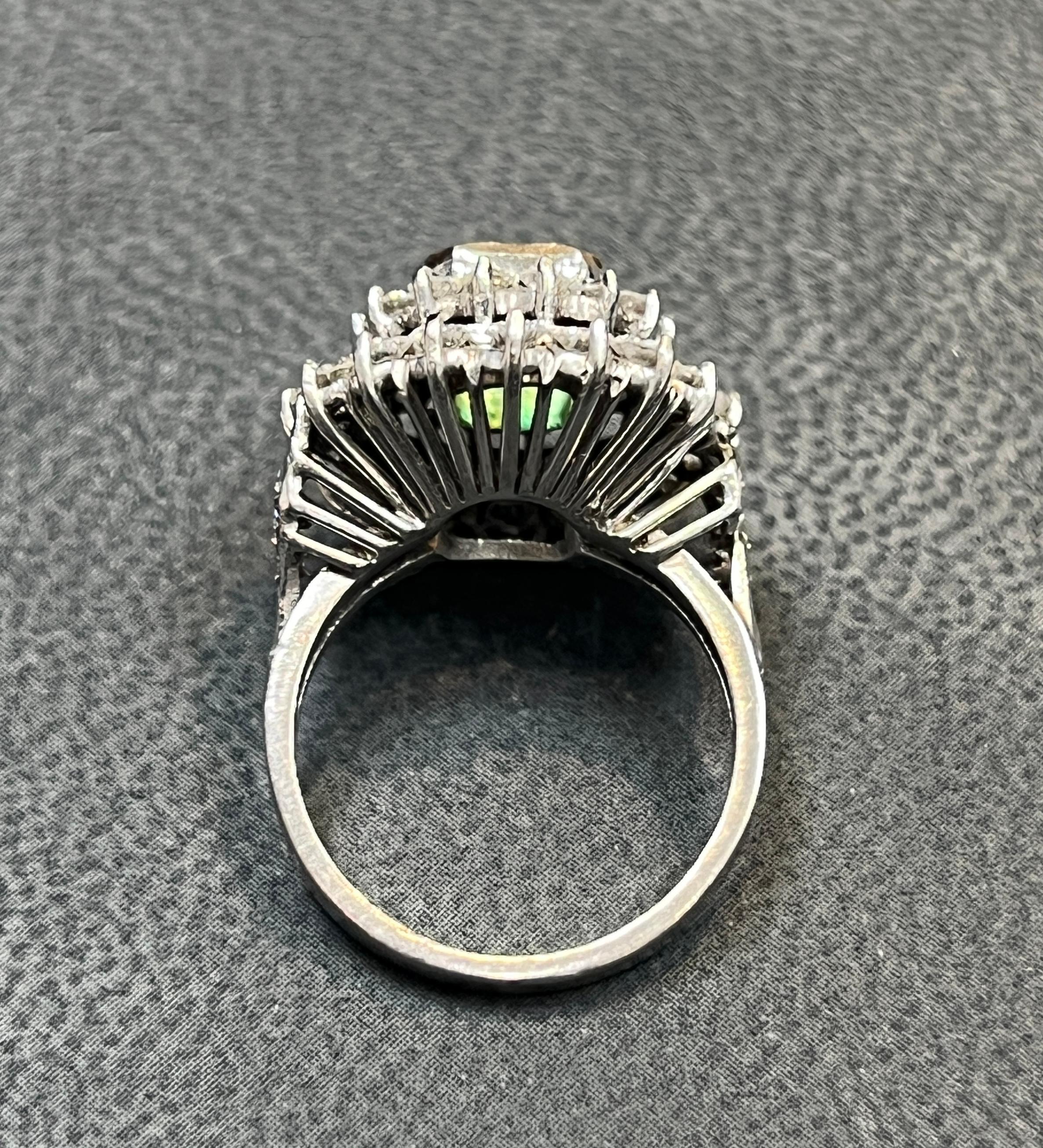 Smaragd & Diamant Ring im Angebot 1