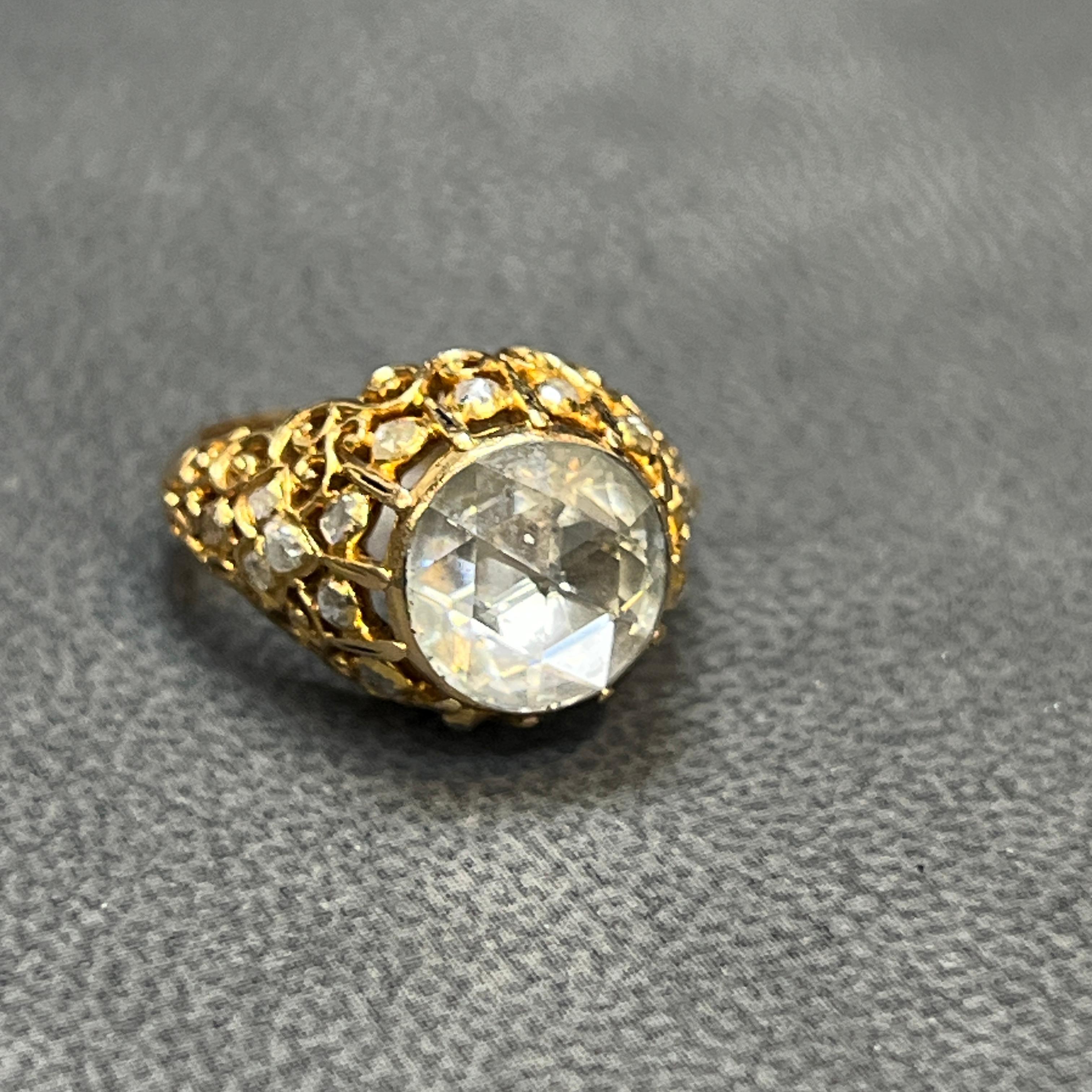 Antiker Diamantring im Rosenschliff im Angebot 3