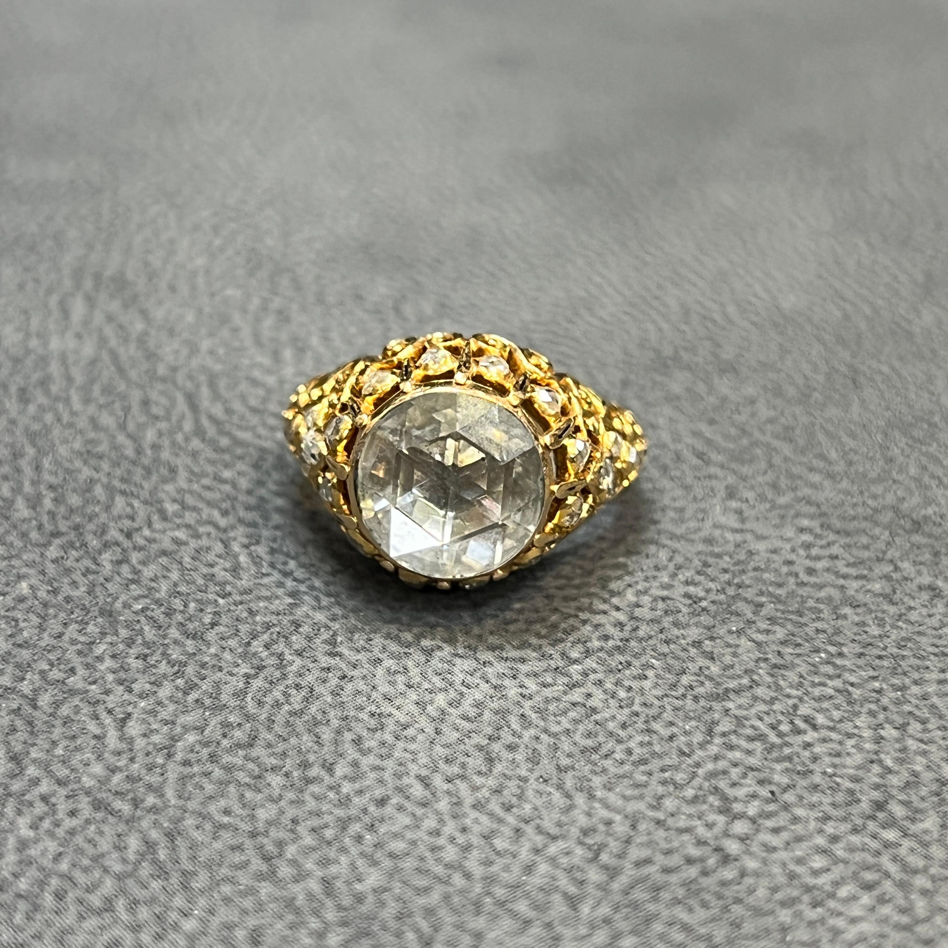 Antiker Diamantring im Rosenschliff im Angebot 1