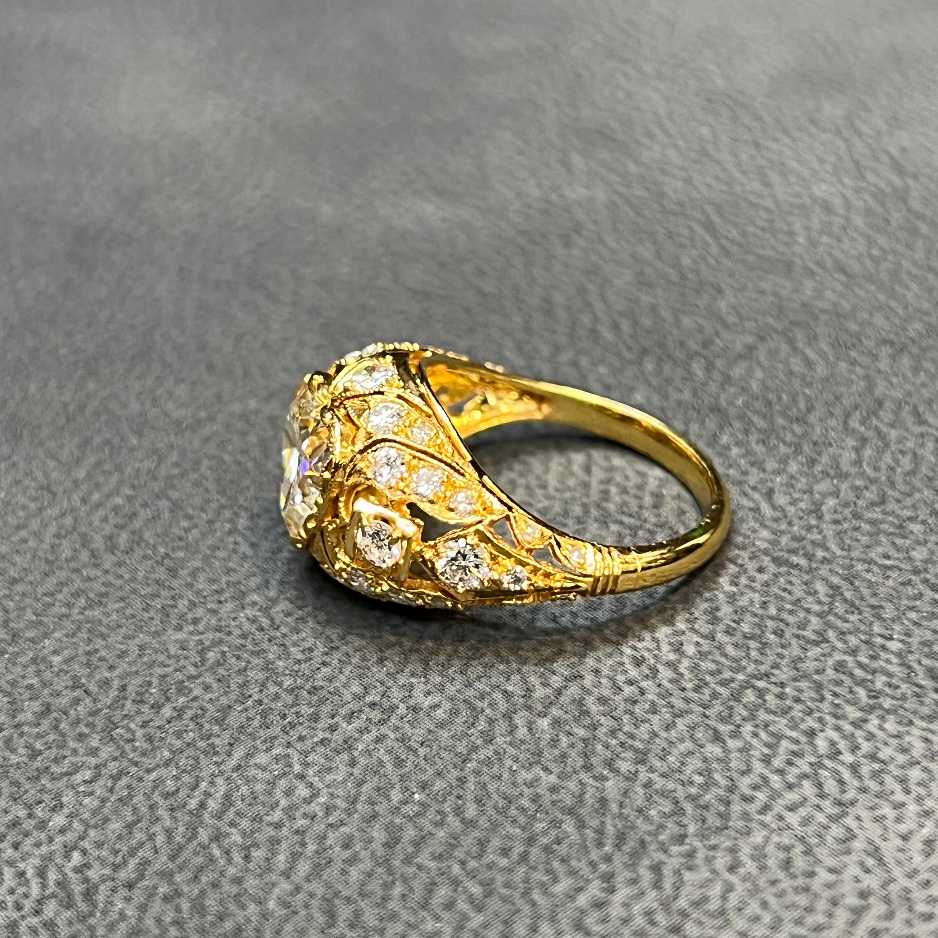 Anello con diamante a forma di cuore in vendita 1