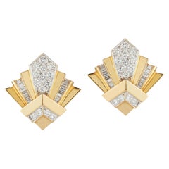 Geometric Diamond Earrings