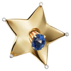 Cartier American Flag Sapphire Brooch