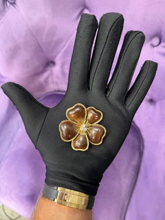 Van Cleef & Arpels Wood & Diamond Nerval Flower Brooch