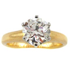 T.B. Starr 1.48 Carat Diamond Gold Solitaire Ring