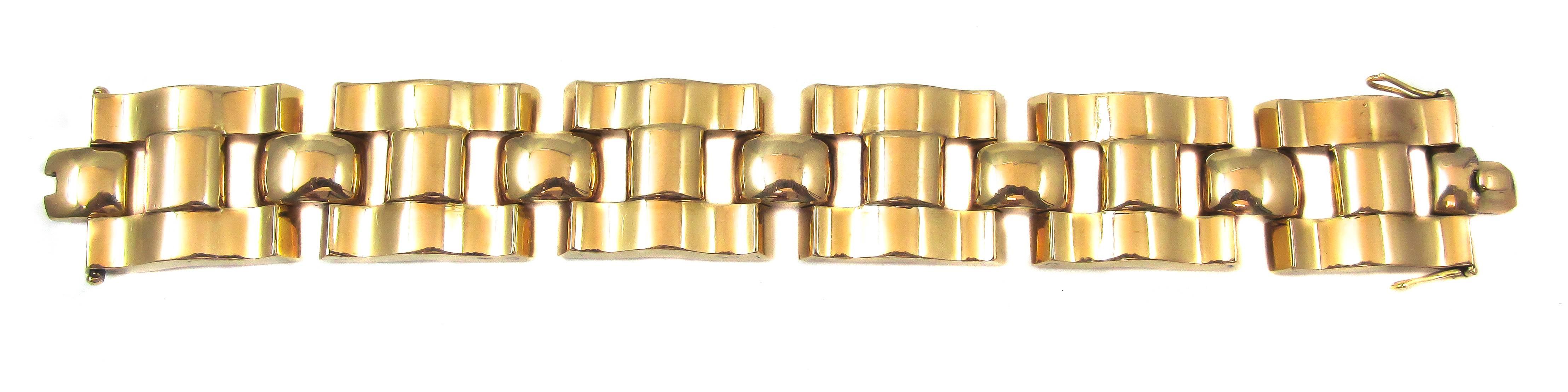 Women's or Men's Retro French Gold Bracelet 