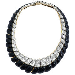 David Webb Diamond Enameled Gold Platinum Necklace 9