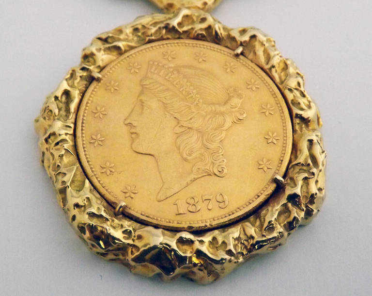David Webb Goldmünzen-Halskette Damen