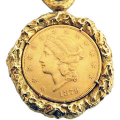 David Webb Gold Coin Necklace