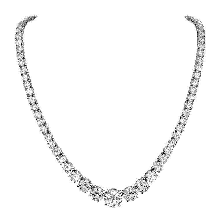 Important Diamond Riviere Necklace at 1stDibs