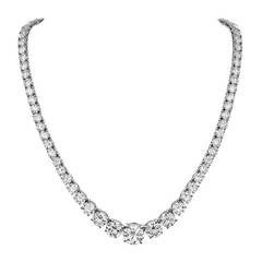 Vintage Important Diamond Riviere Necklace