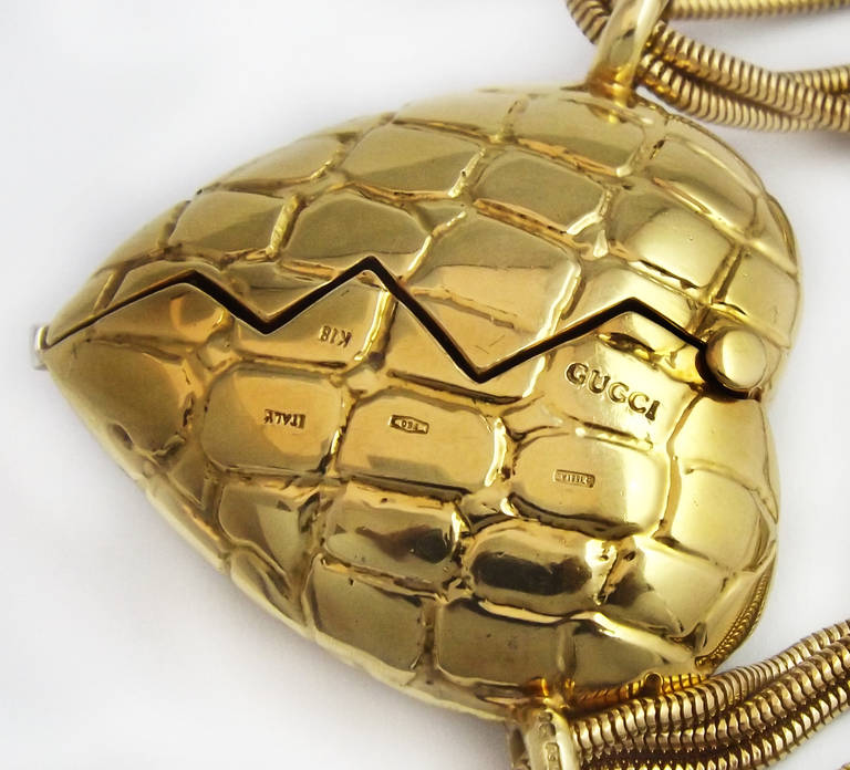 Gucci Diamond Gold Heart Pendant Necklace 1