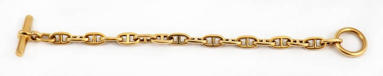 Contemporary Hermes Chaine d'Ancre Yellow Gold Bracelet
