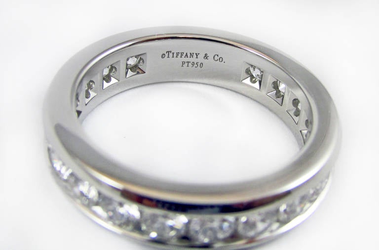 Contemporary Tiffany & Co. Diamond Platinum Wedding Band