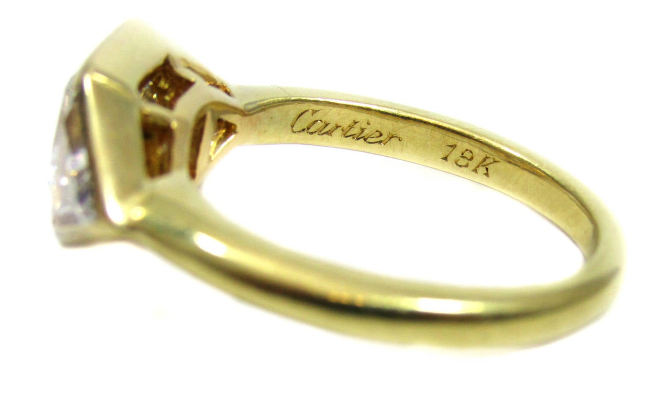Cartier 1.86 Carat Diamond Gold Starburst Ring In Excellent Condition In New York, NY