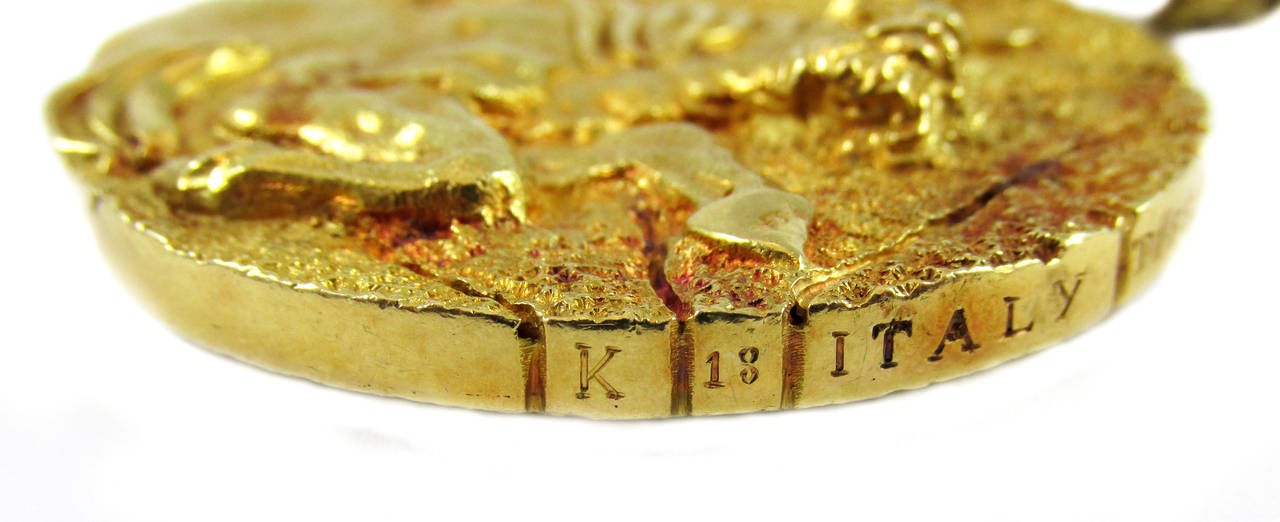 gold taurus pendant