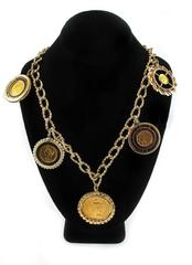 Impressive United States Heavy Gold Coin Chain Necklace