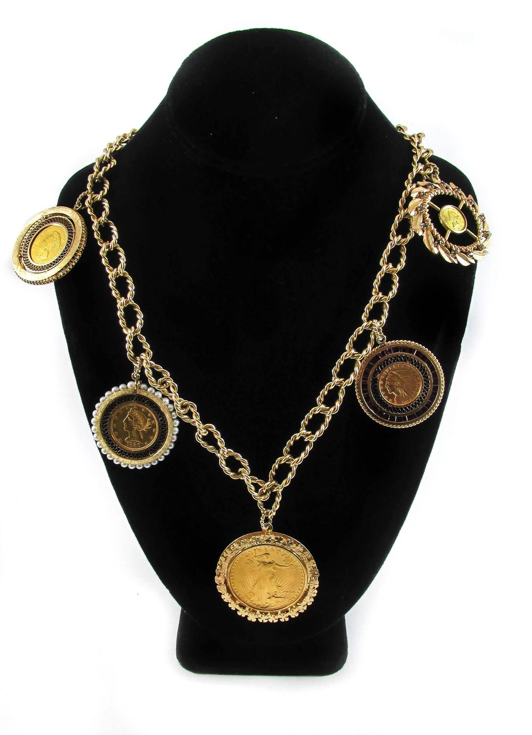 Gold coin chain Clearance