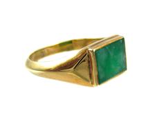 Jade Yellow Gold Ring