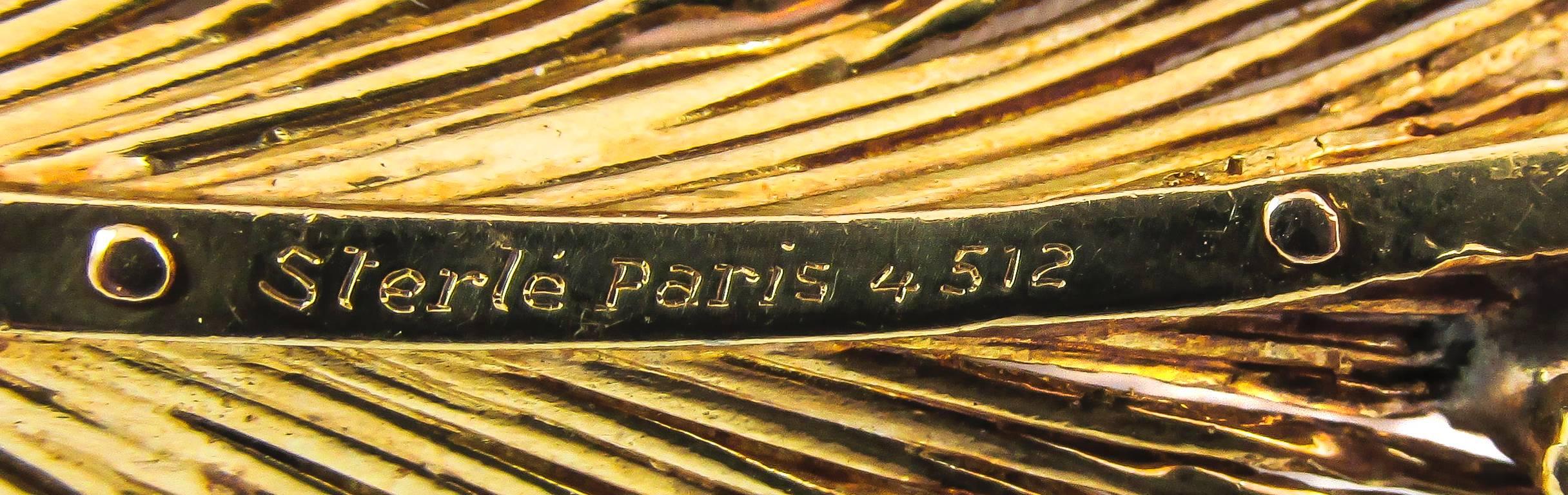 Sterle Paris Gold Leaf Pin    In Excellent Condition In New York, NY