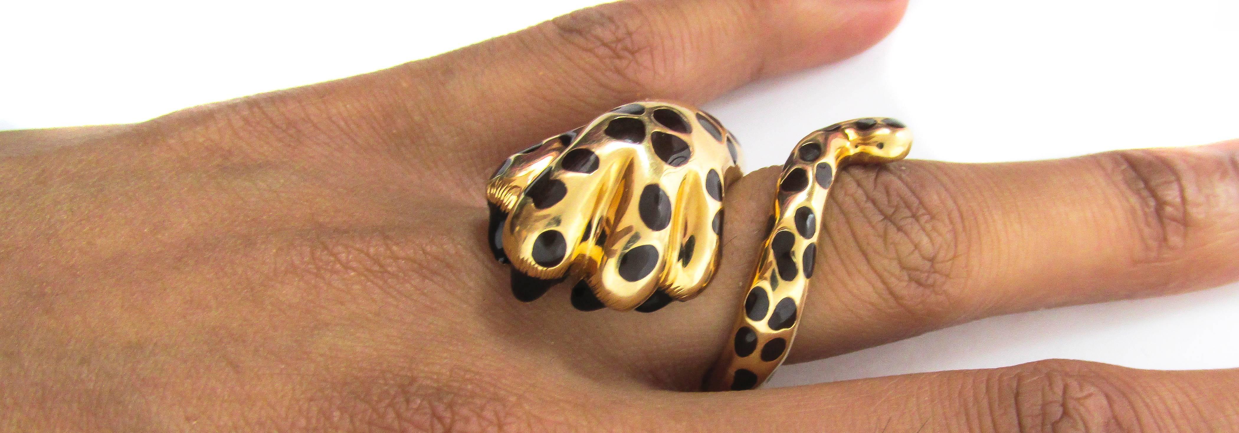 Dior Gold Lacquered “Mitza“ Ring 3