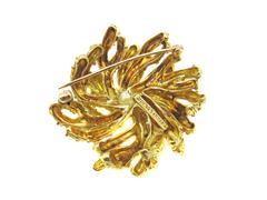 Tiffany & Co. 18 Karat Yellow Gold Coral Shaped Pin Brooch