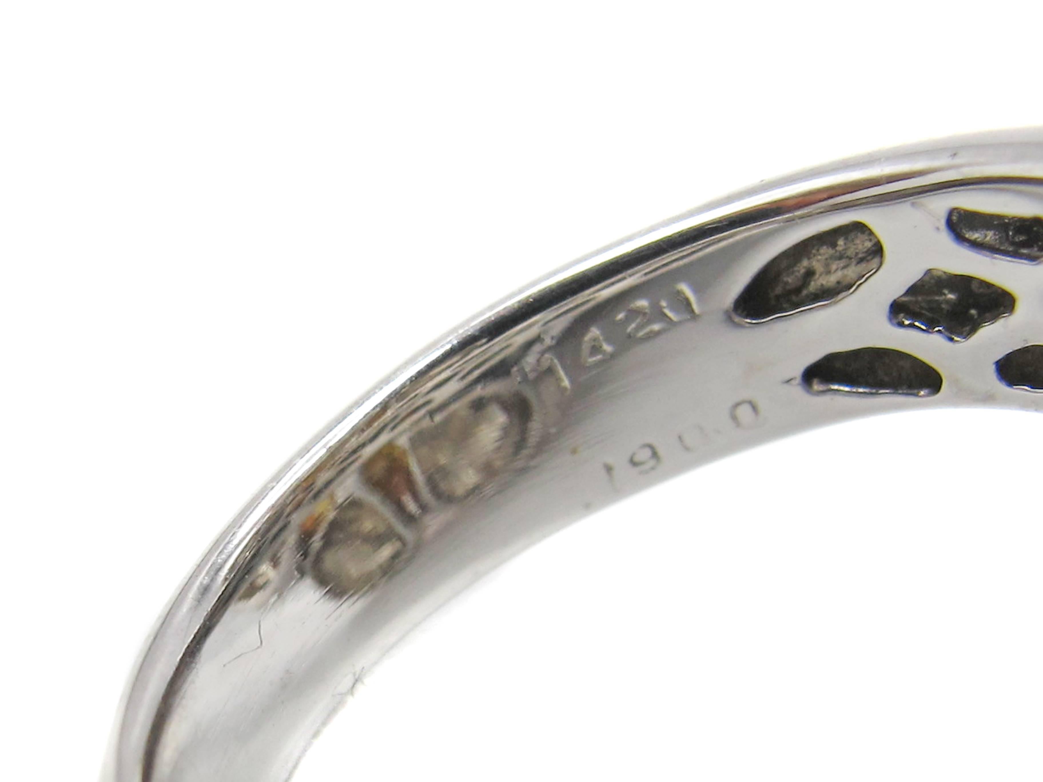 Women's or Men's White Gold Diamond Citrine Flower Ring